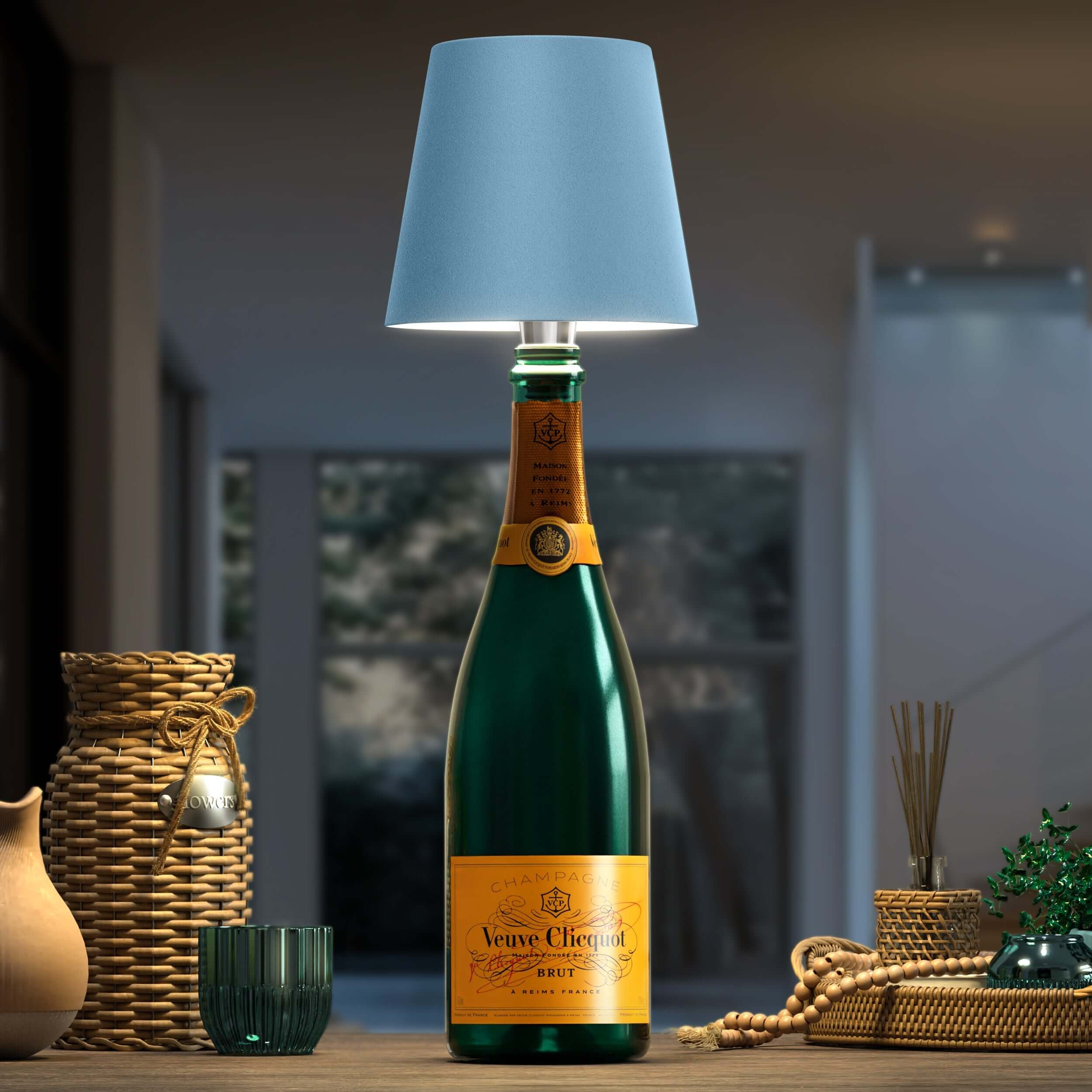 Rechargeable LED Bottle Lamp Wireless Wine Bottle Light USB-C
