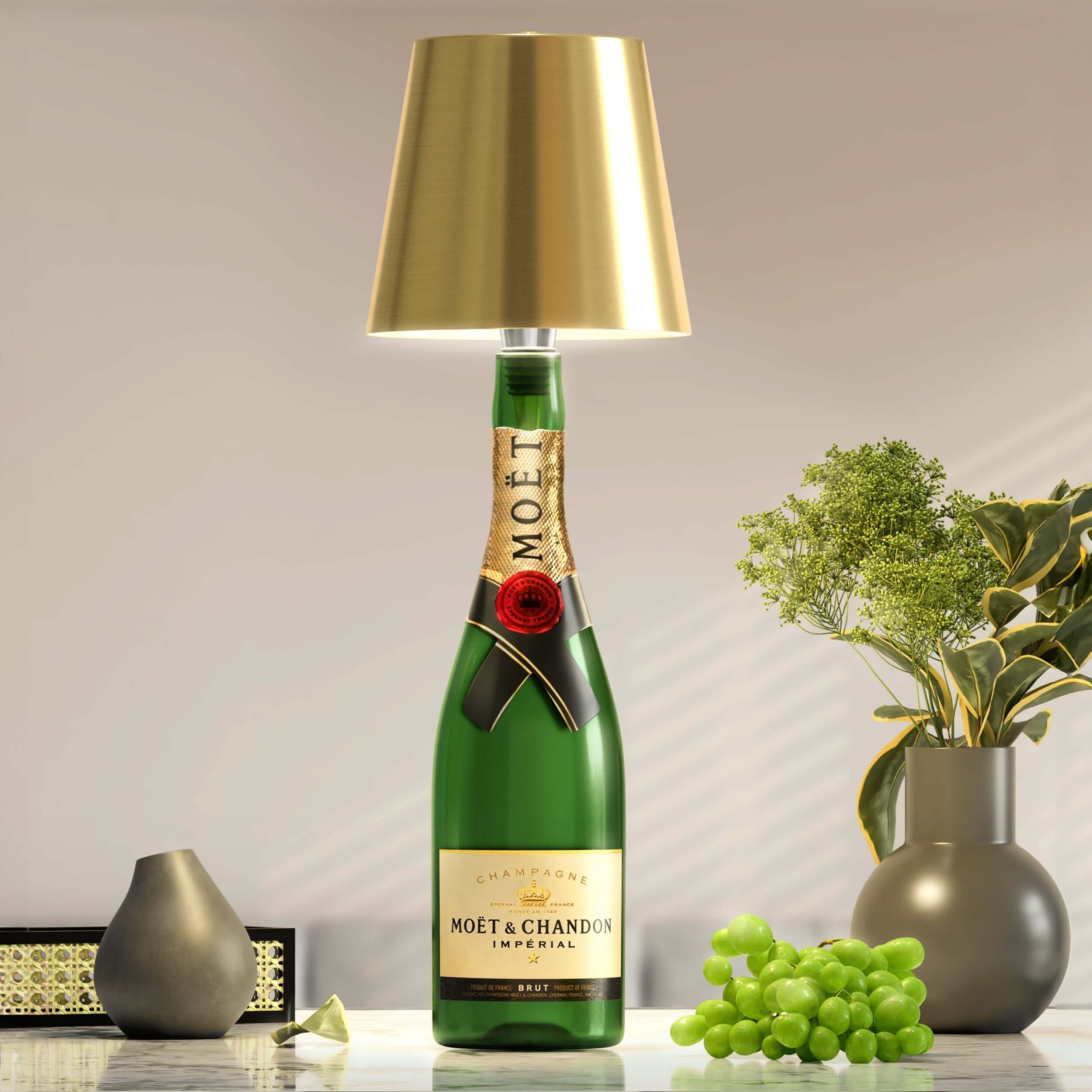Rechargeable LED Bottle Lamp Wireless Wine Bottle Light USB-C