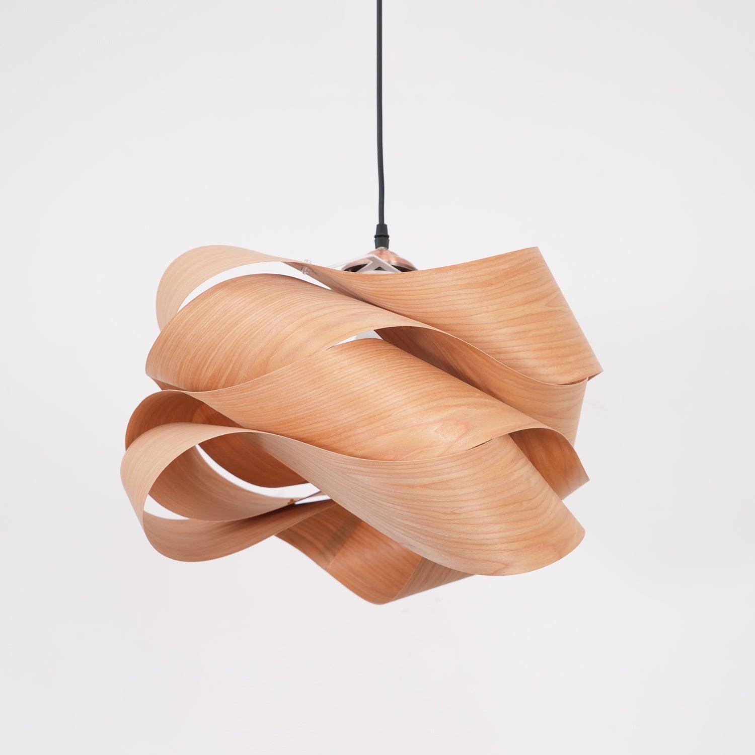 Wood Pendant Light Modern Wooden Hanging Ceiling Lamp Fixture