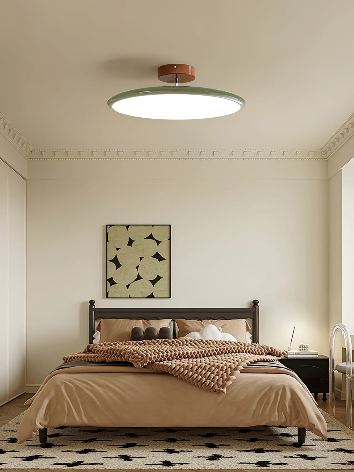 Auroradrift | Modern LED Ceiling Lamp with 270° Swivel Shade | Light for Sloped Ceilings