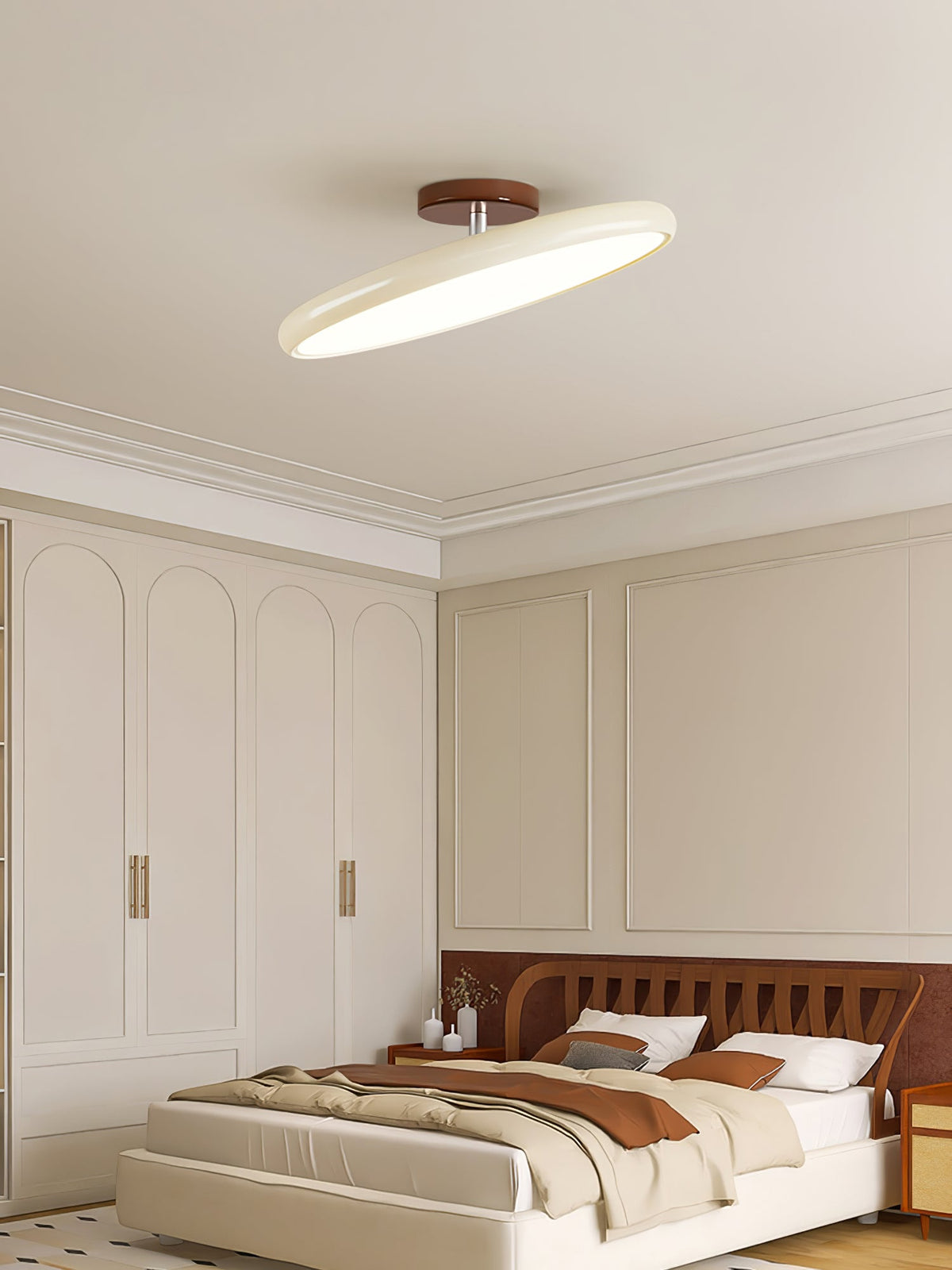Auroradrift | Modern LED Ceiling Lamp with 270° Swivel Shade | Light for Sloped Ceilings