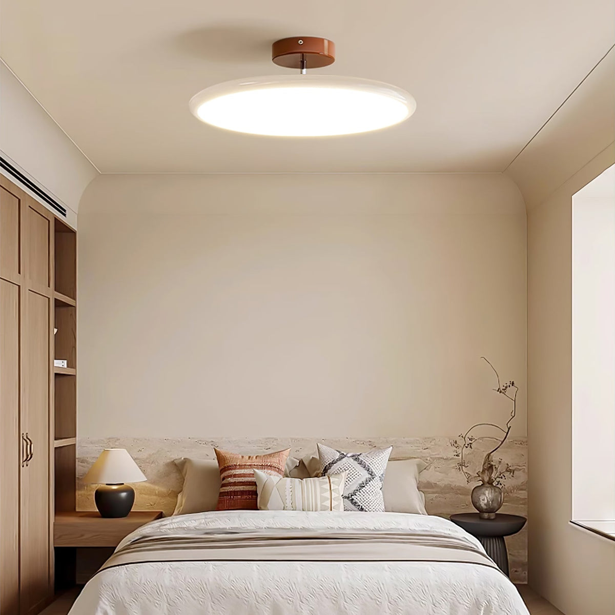 Auroradrift | Modern LED Ceiling Lamp with 270° Swivel Shade | Light for Sloped Ceilings