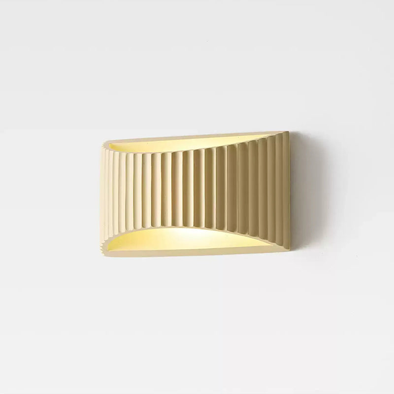 Fisar | Fluted Resin Wall Sconce with Up and Down Light | Modern Wall Lamp for Entryways