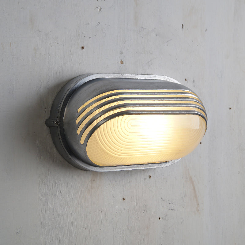 Aluminum Outdoor Bulkhead Wall Sconce with Sealed Glass | Weather-Resistant Light