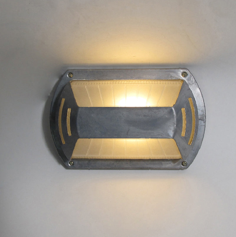 Aluminum Outdoor Bulkhead Wall Sconce with Sealed Glass | Weather-Resistant Light