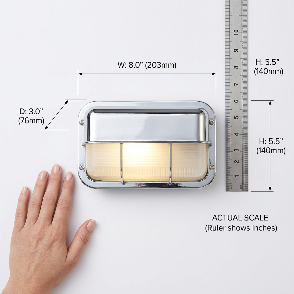 Aluminum Outdoor Bulkhead Wall Sconce with Sealed Glass | Weather-Resistant Light