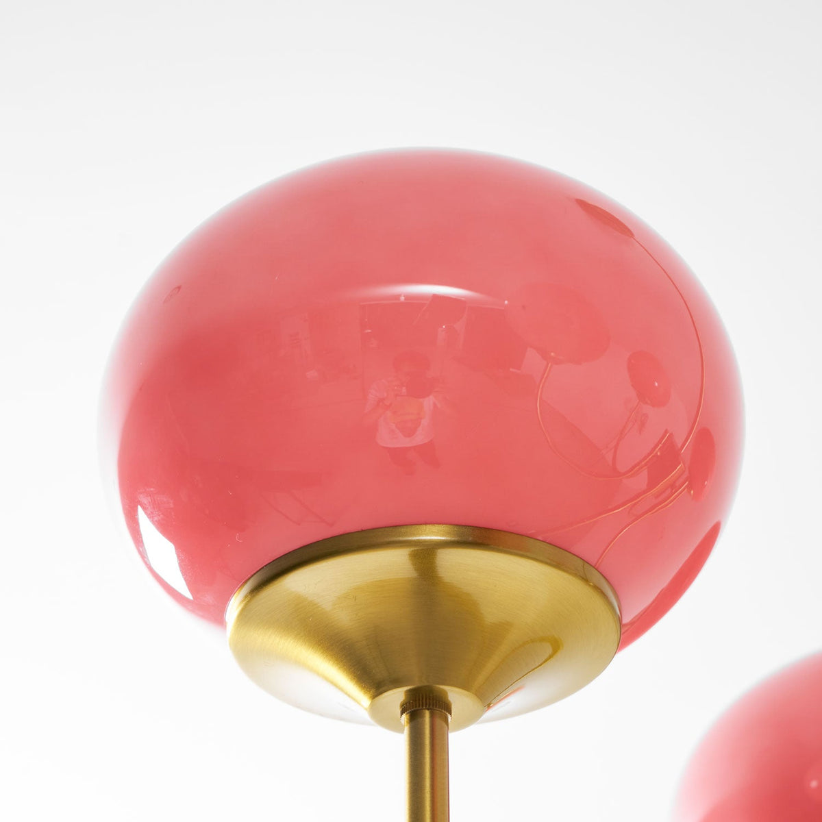 Marshmallow | Modern Glass Bubble Chandelier with Hand-Sprayed Pink Shades