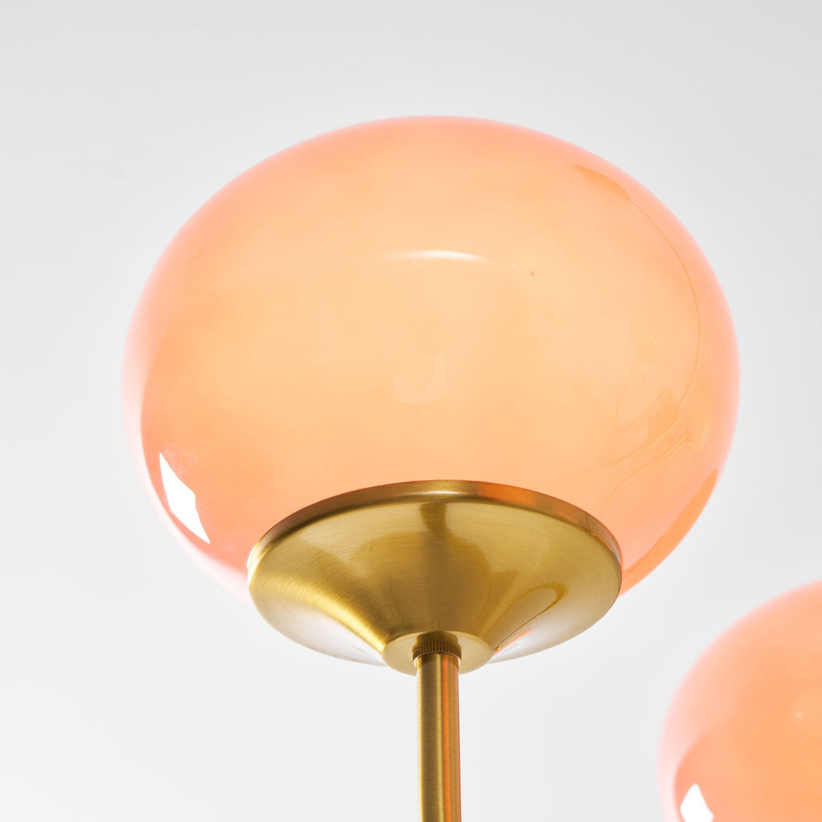 Marshmallow | Modern Glass Bubble Chandelier with Hand-Sprayed Pink Shades
