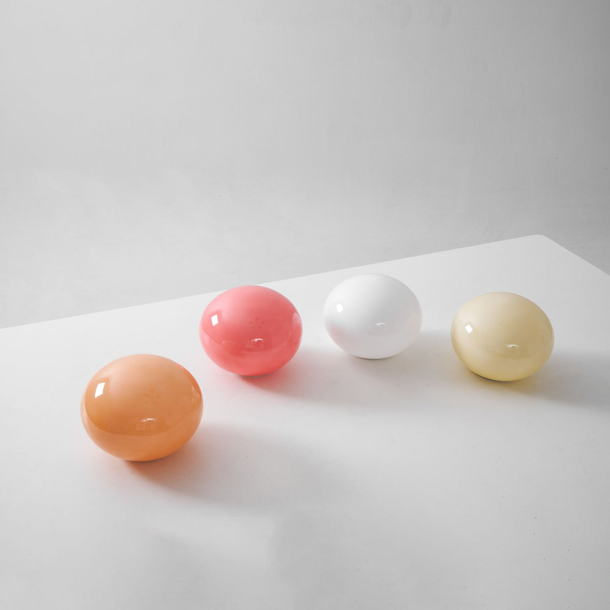 Marshmallow | Modern Glass Bubble Chandelier with Hand-Sprayed Pink Shades