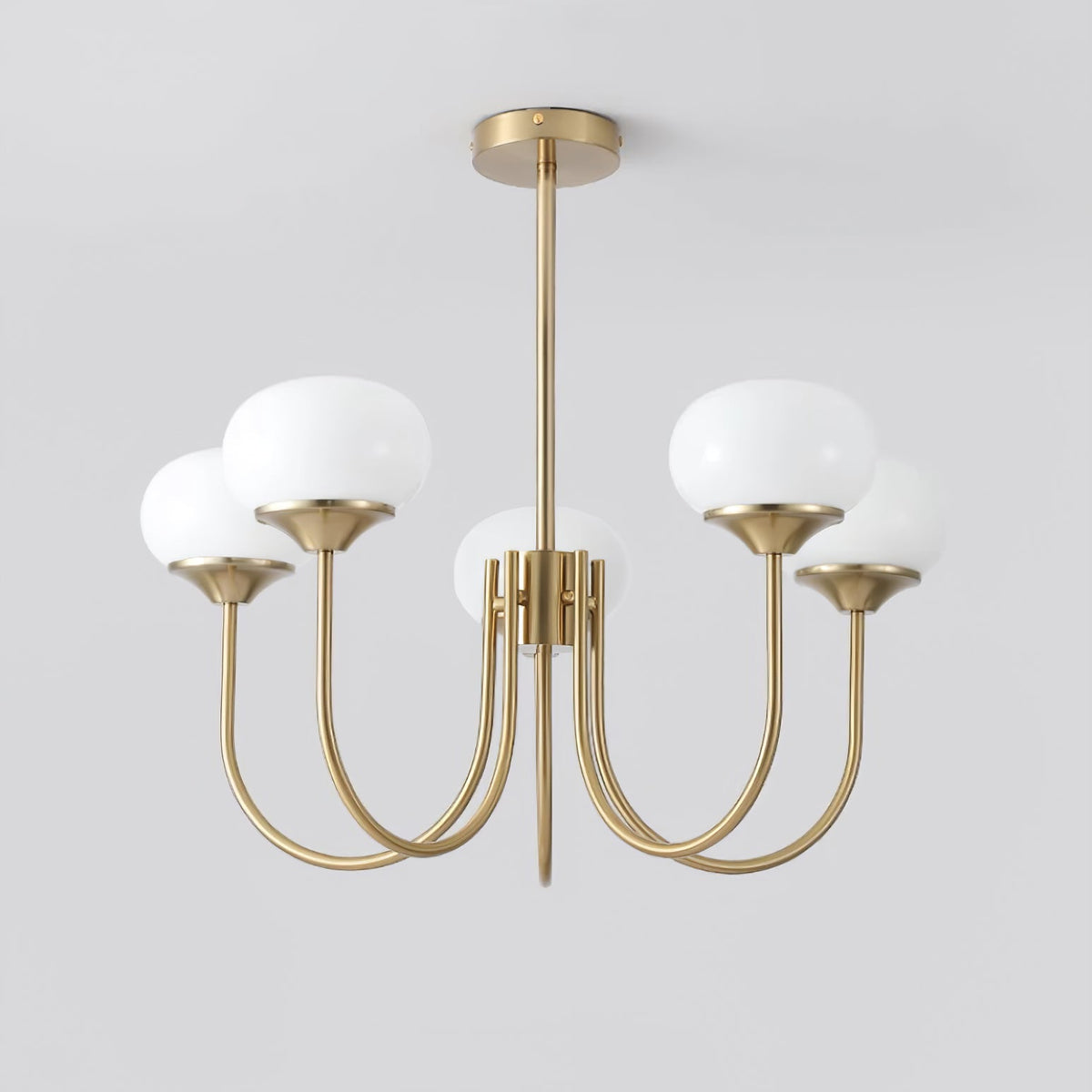 Marshmallow | Modern Glass Bubble Chandelier with Hand-Sprayed Pink Shades