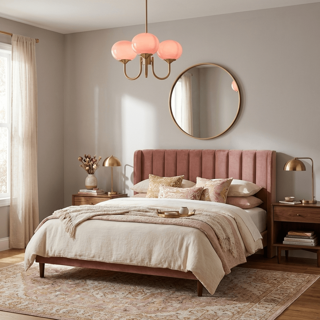 Marshmallow | Modern Glass Bubble Chandelier with Hand-Sprayed Pink Shades
