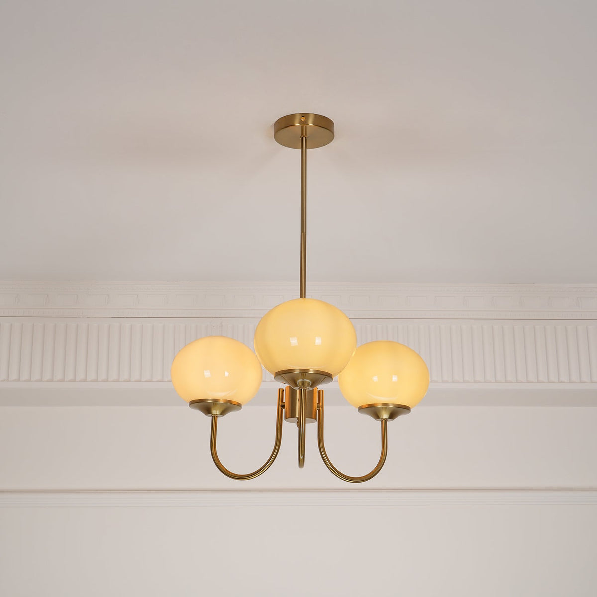 Marshmallow | Modern Glass Bubble Chandelier with Hand-Sprayed Pink Shades