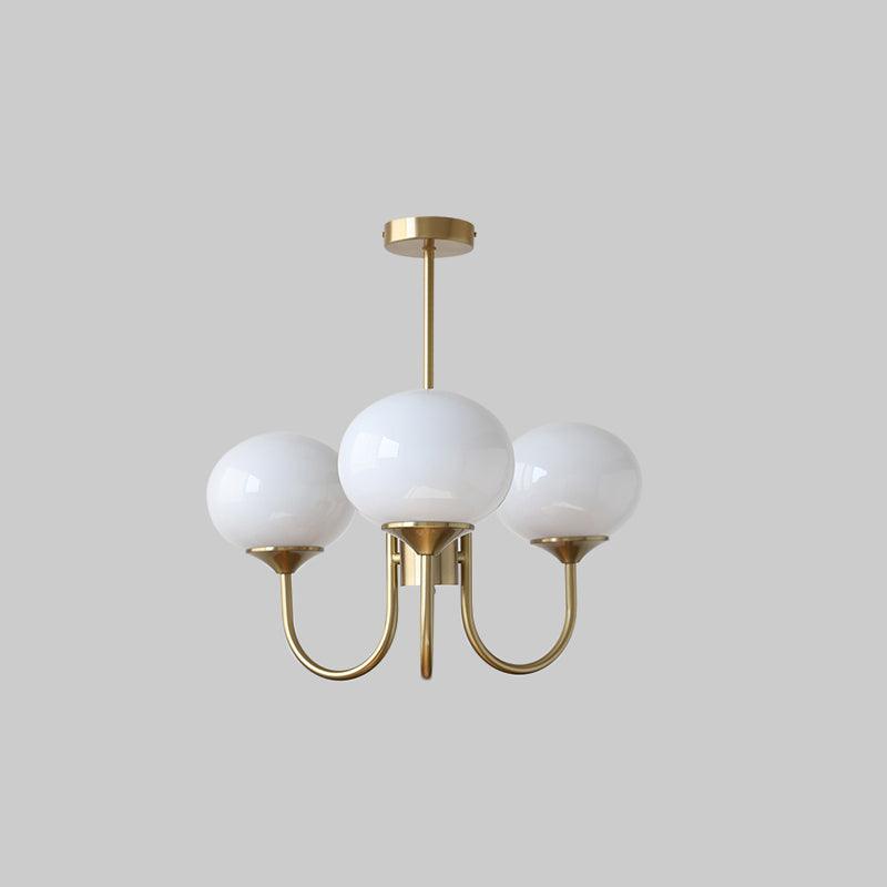 Marshmallow | Modern Glass Bubble Chandelier with Hand-Sprayed Pink Shades