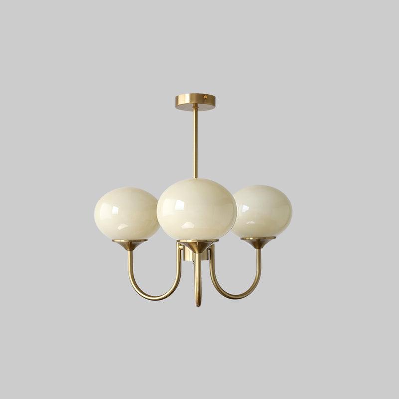 Marshmallow | Modern Glass Bubble Chandelier with Hand-Sprayed Pink Shades