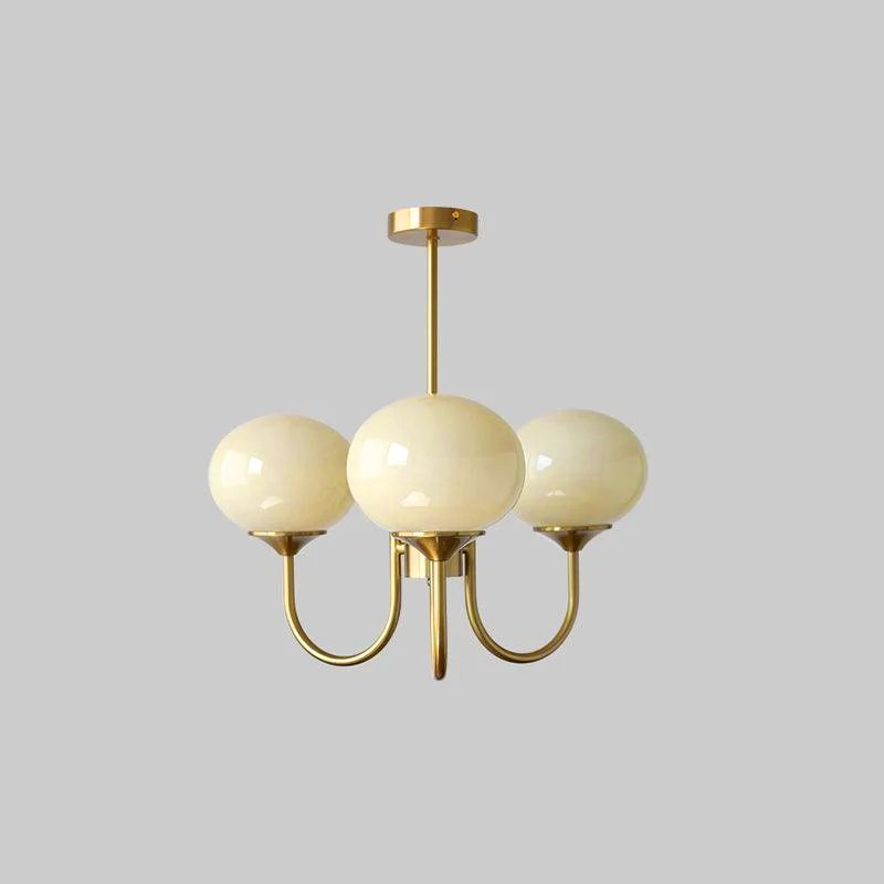 Marshmallow | Modern Glass Bubble Chandelier with Hand-Sprayed Pink Shades