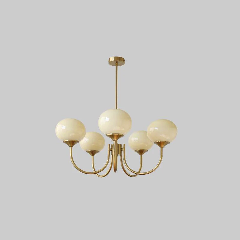 Marshmallow | Modern Glass Bubble Chandelier with Hand-Sprayed Pink Shades