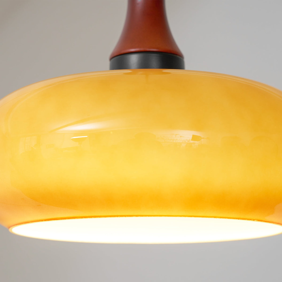 Plug-In Glass Pendant Light with No Hardwiring | Antique Brown Shade for Any Room