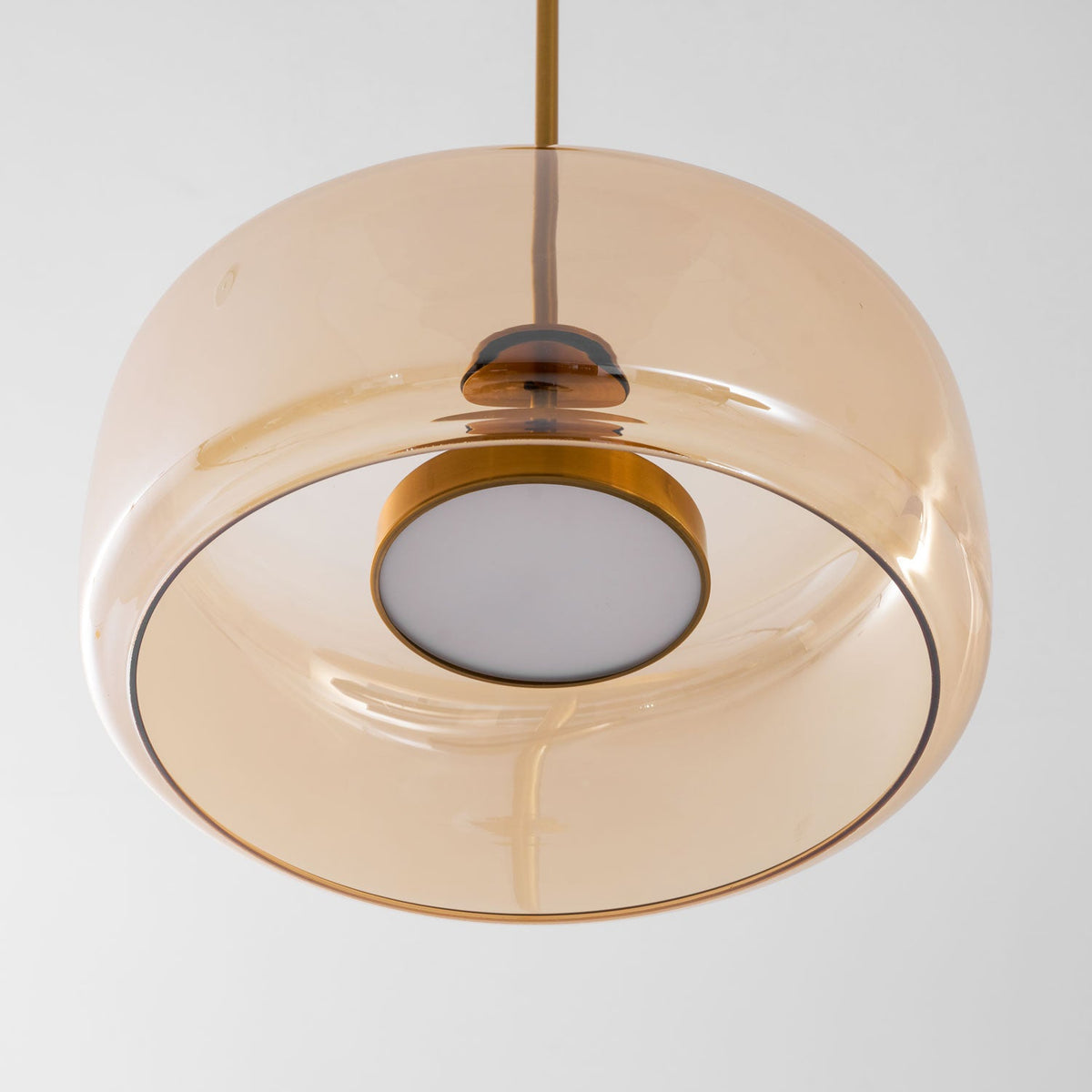 Smokara | Smoked Glass Globe Pendant Lamp with Metal Accents | Light for Kitchen Islands