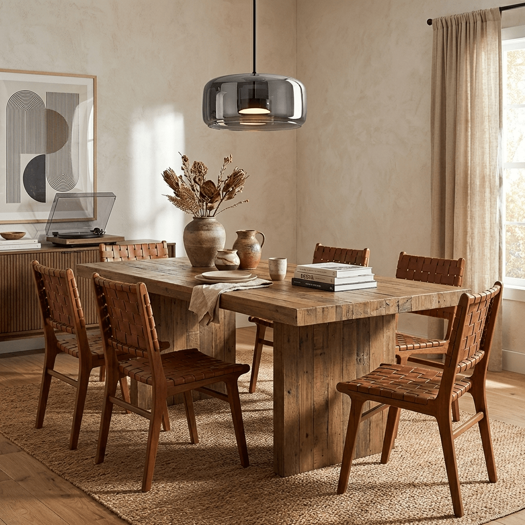 Smokara | Smoked Glass Globe Pendant Lamp with Metal Accents | Light for Kitchen Islands