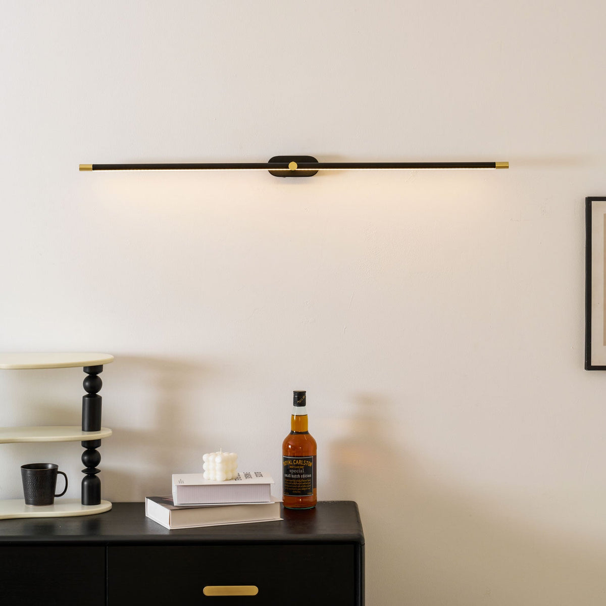 Lumenora | Cordless Linear Wall Lamp with USB Rechargeable Battery and Touch Dimmer