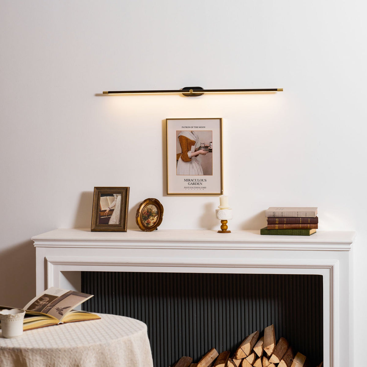 Lumenora | Cordless Linear Wall Lamp with USB Rechargeable Battery and Touch Dimmer