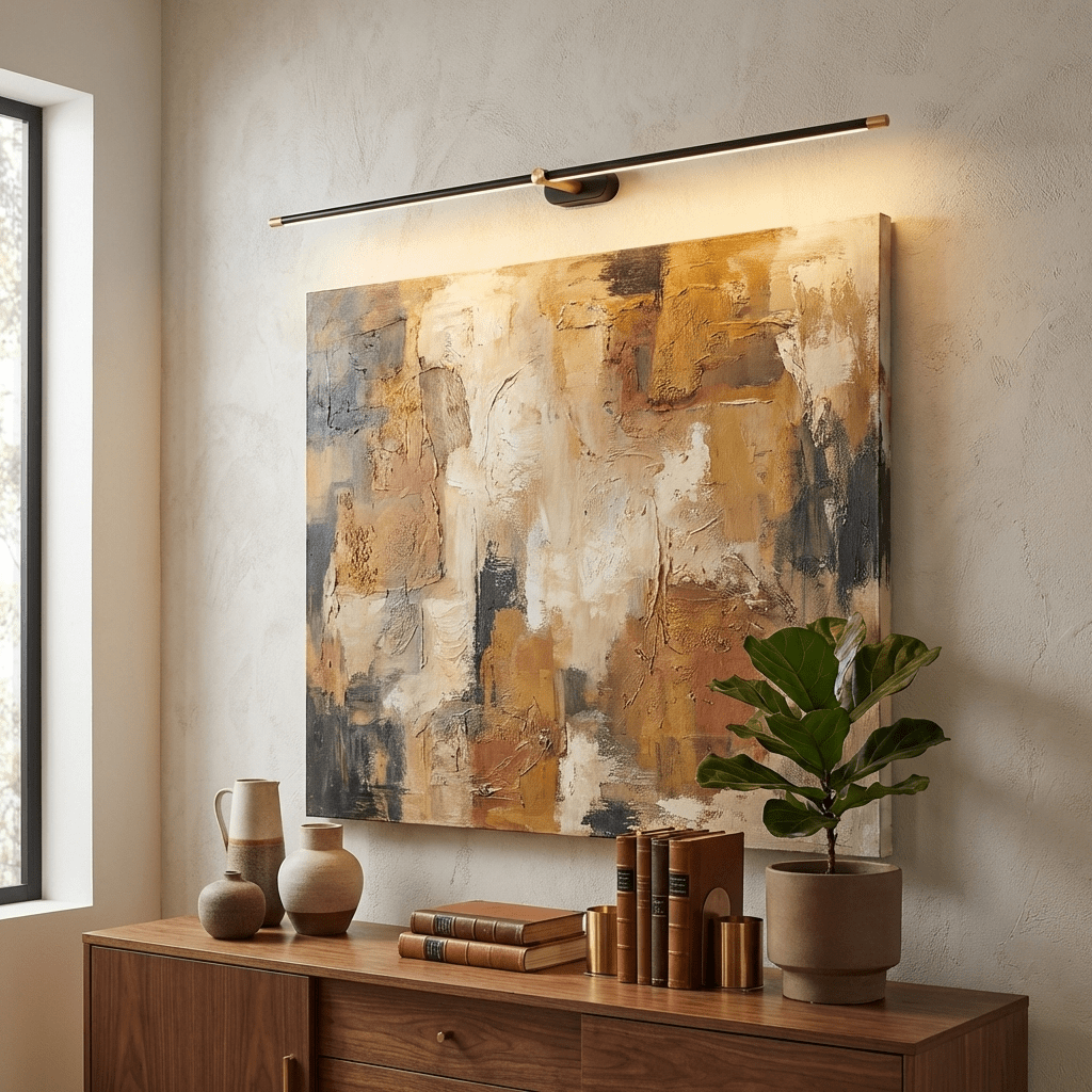 Linora | Linear LED Wall Sconce with Dimmable Warm Light | Metal Vanity Lamp for Mirrors