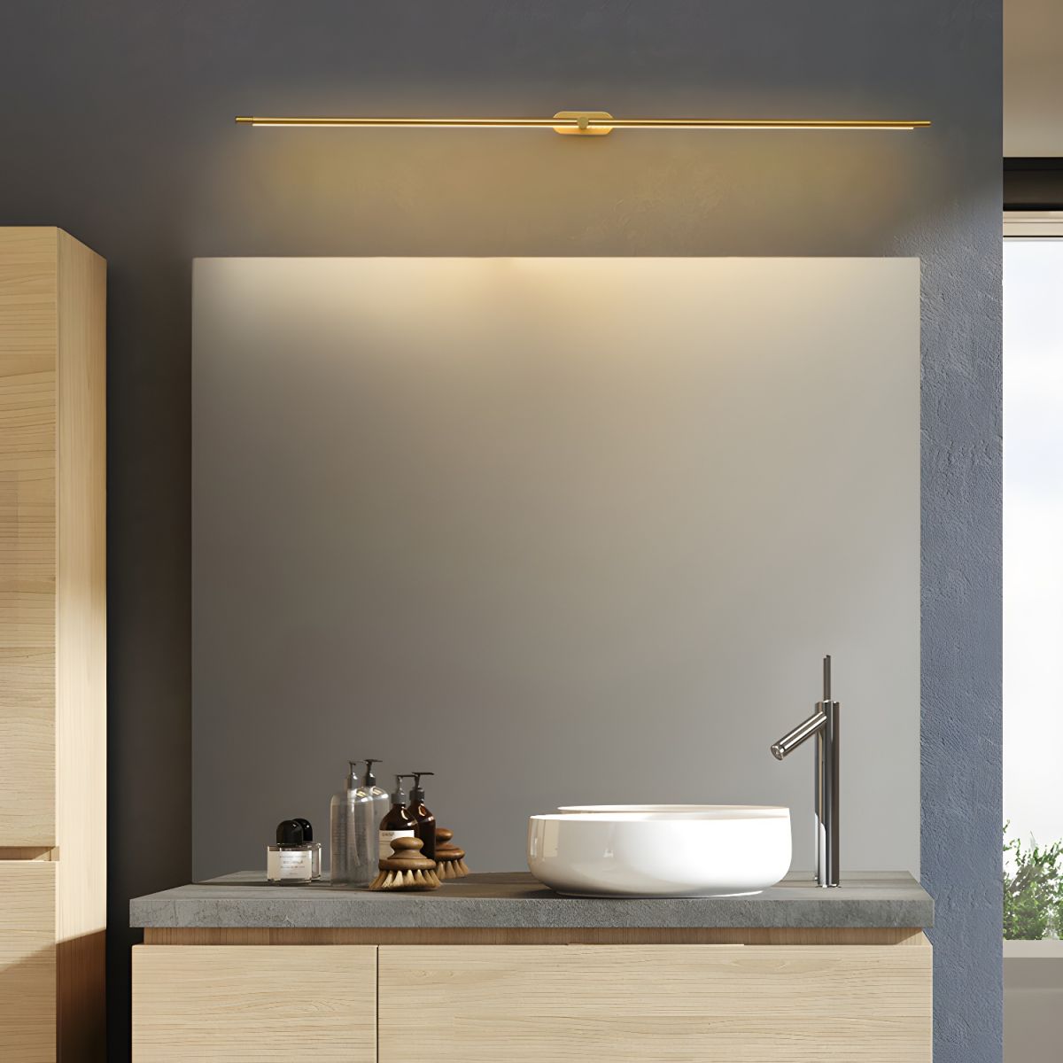 Lumenora | Cordless Linear Wall Lamp with USB Rechargeable Battery and Touch Dimmer