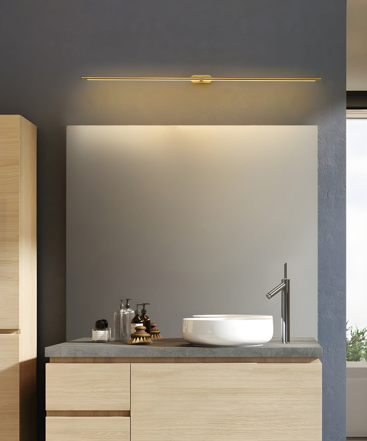 Lumenora | Cordless Linear Wall Lamp with USB Rechargeable Battery and Touch Dimmer