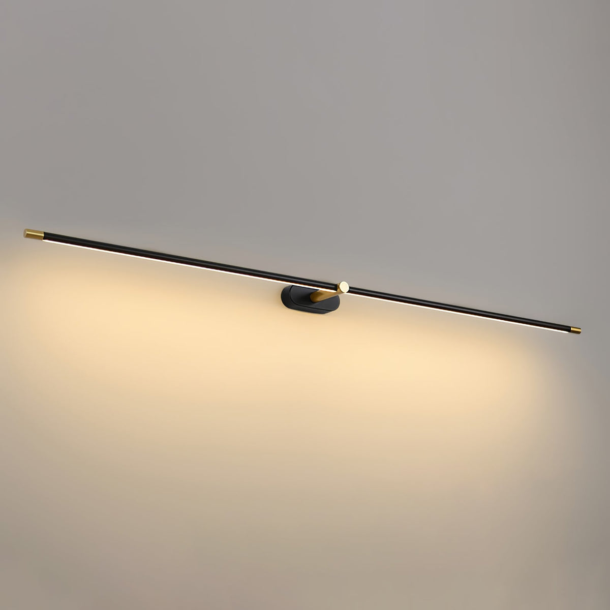 Linora | Linear LED Wall Sconce with Dimmable Warm Light | Metal Vanity Lamp for Mirrors
