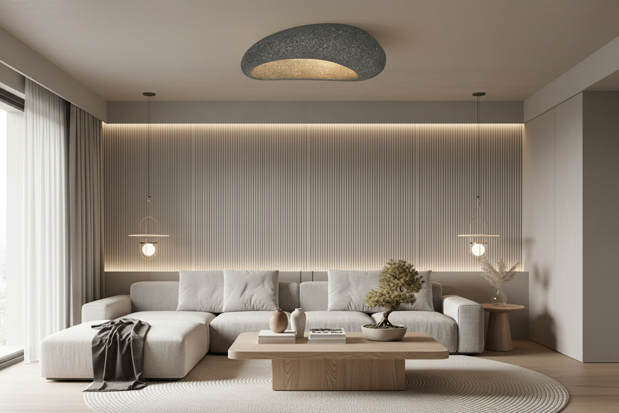Wabi Sabi Minimalist Ceiling Light Modern Metal Flush Mount Lamp