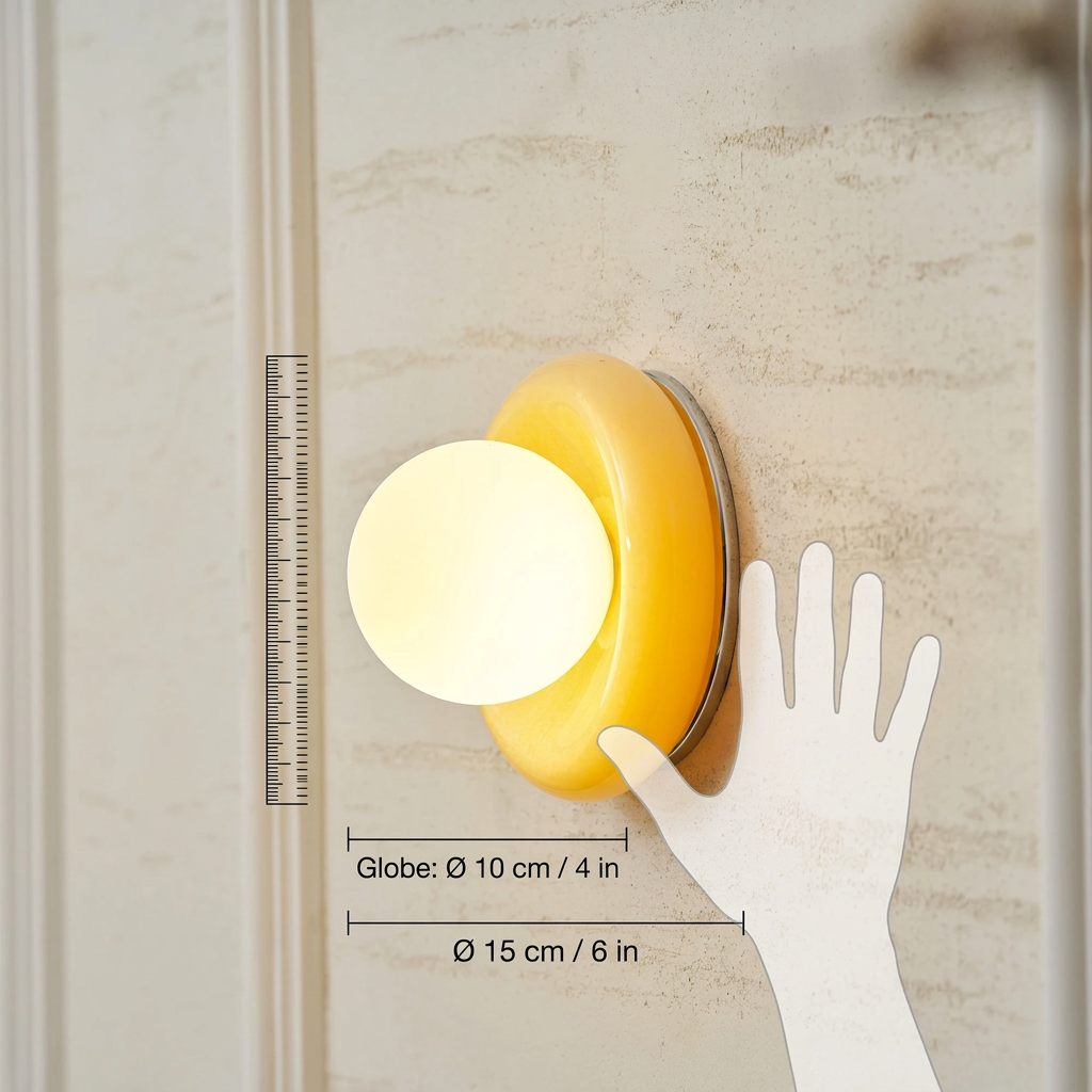 Onyx Halo Series | Natural Onyx Wall Sconce with White Glass Diffuser for Bedside