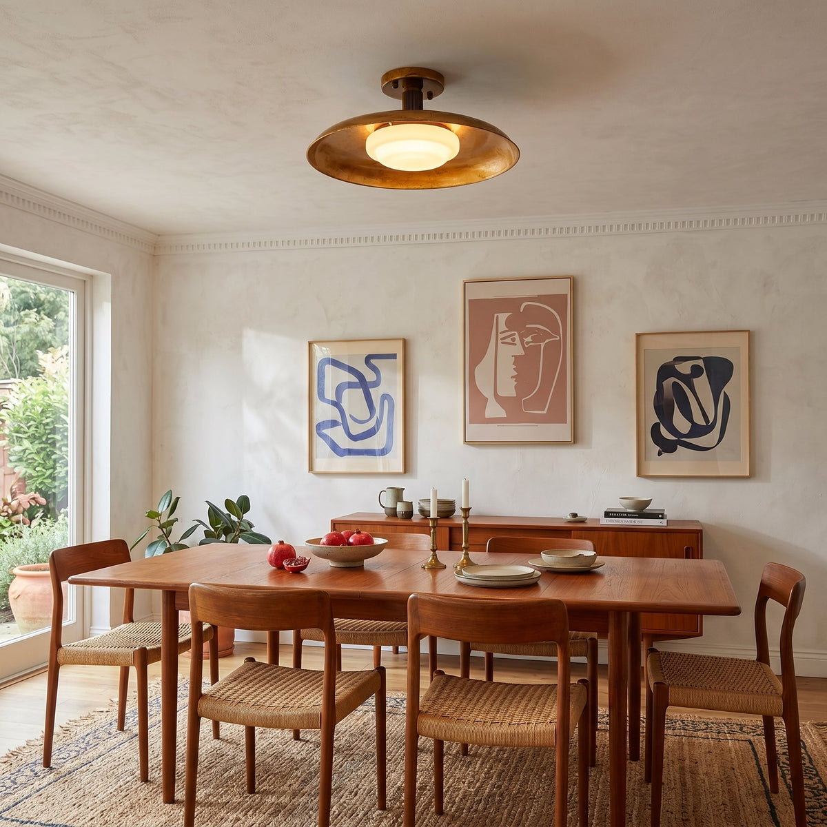 Flat-Panel Iron Ceiling Light with Warm Dimming | Flush Mount for Low Ceilings