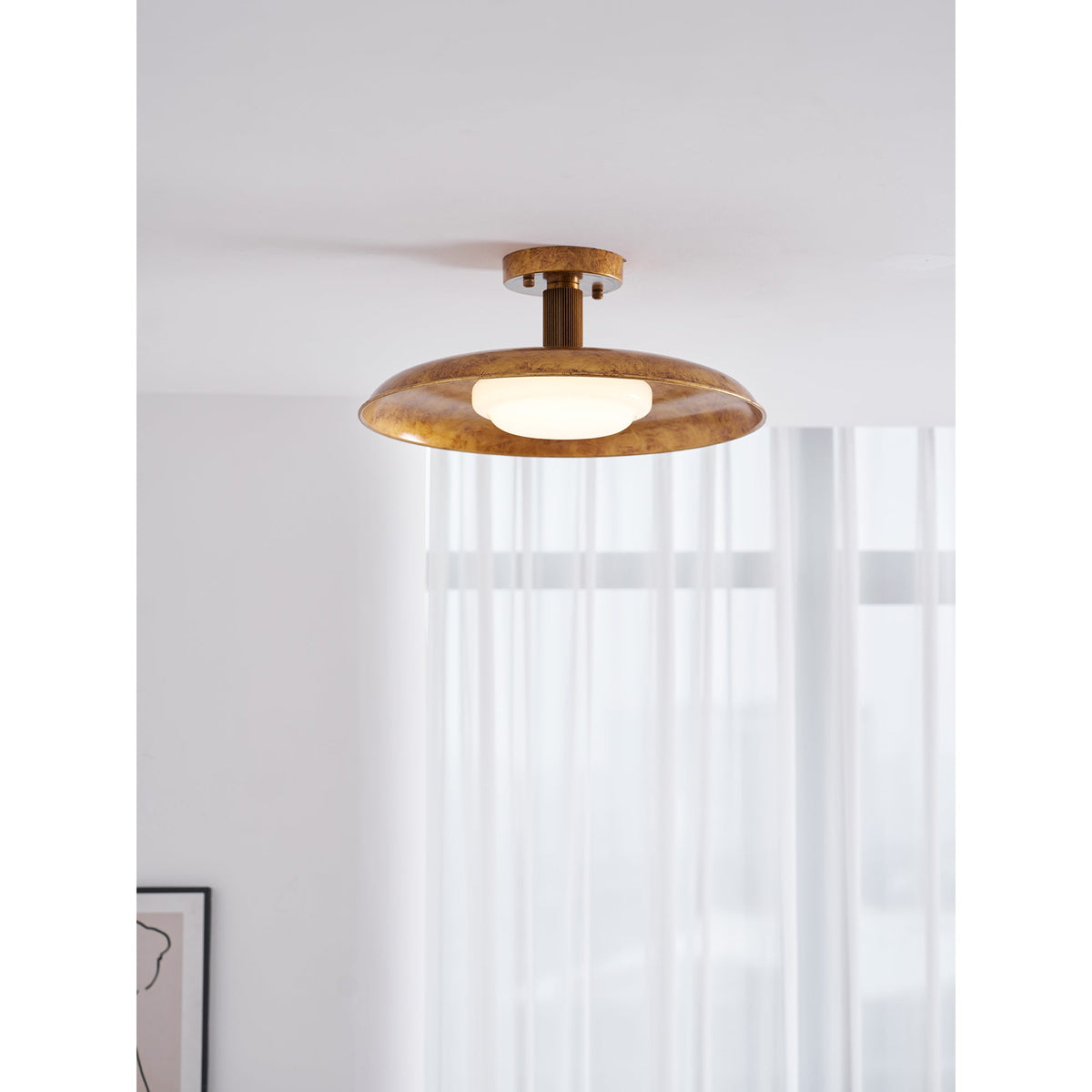 Flat-Panel Iron Ceiling Light with Warm Dimming | Flush Mount for Low Ceilings