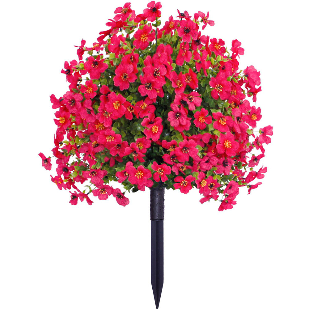 Outdoor Artificial Flowers with UV-Resistant Petals | Ground Stake Garden Decor