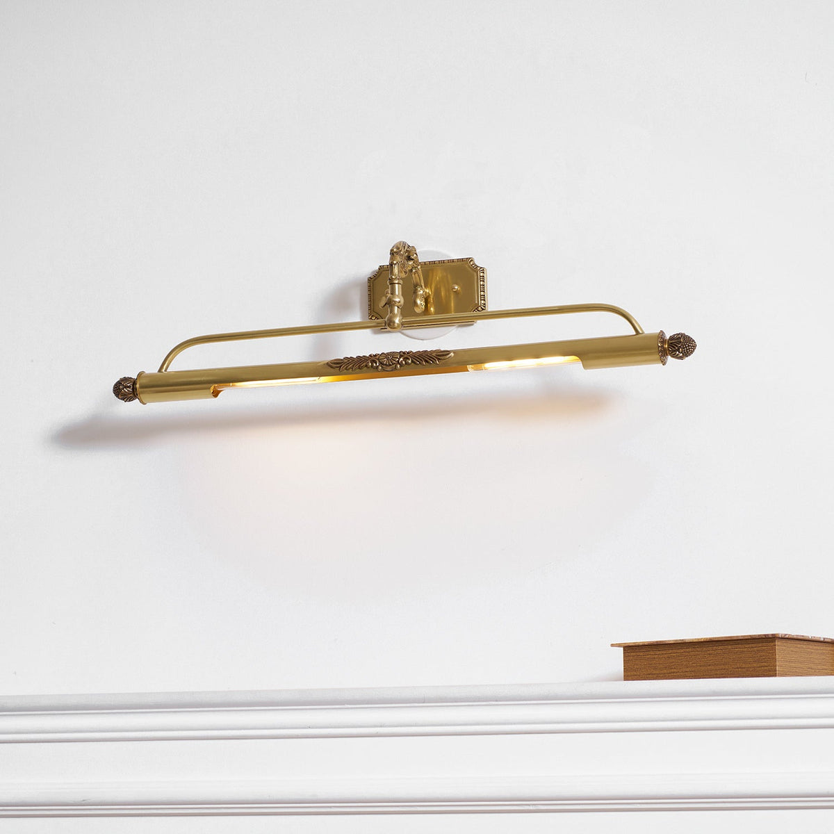 Antique Brass Picture Frame Wall Lamp with Integrated Light | Gallery Wall Art