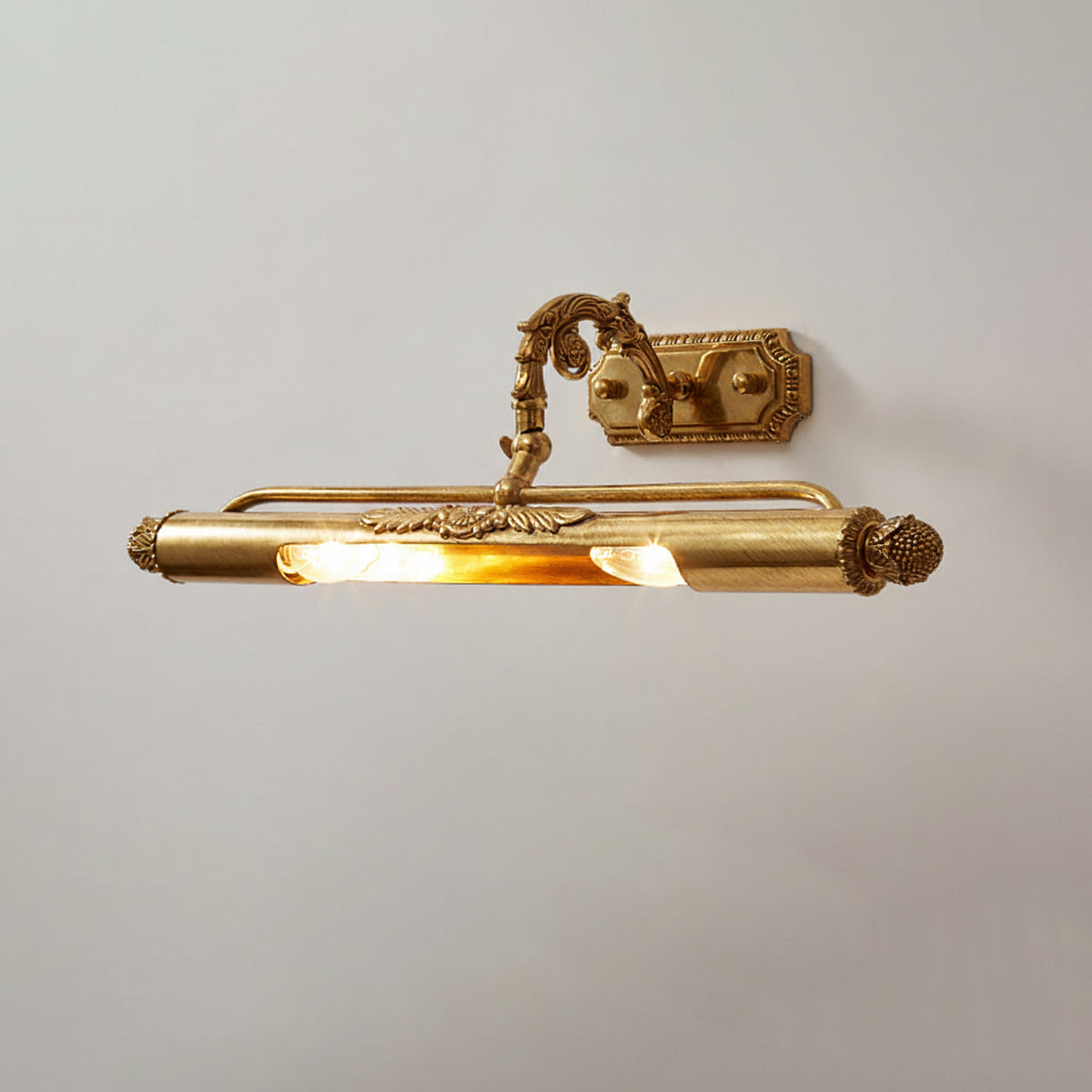 Antique Brass Picture Frame Wall Lamp with Integrated Light | Gallery Wall Art