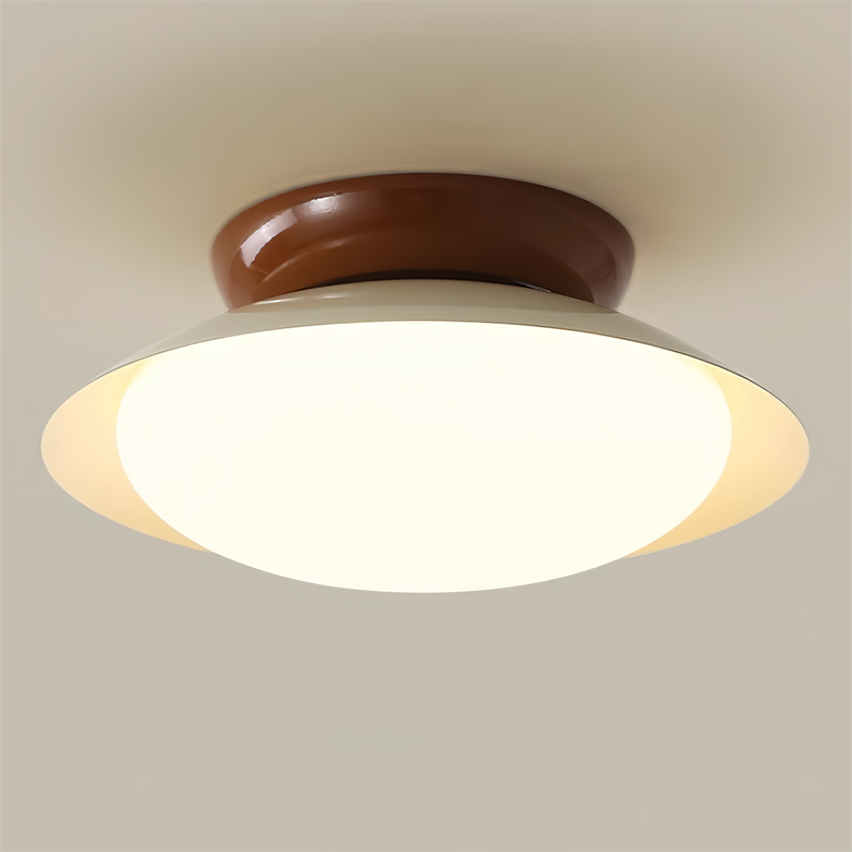 Olivea | Flush Mount LED Ceiling Light with Dome Shade, Dimmable Option for Small Spaces