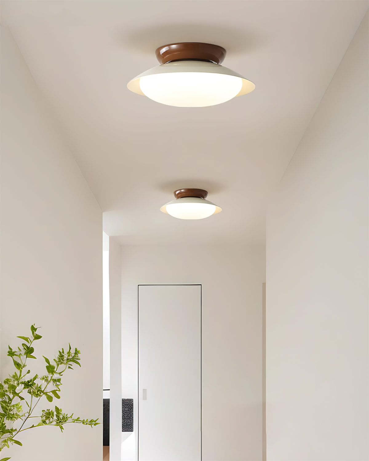 Olivea | Flush Mount LED Ceiling Light with Dome Shade, Dimmable Option for Small Spaces