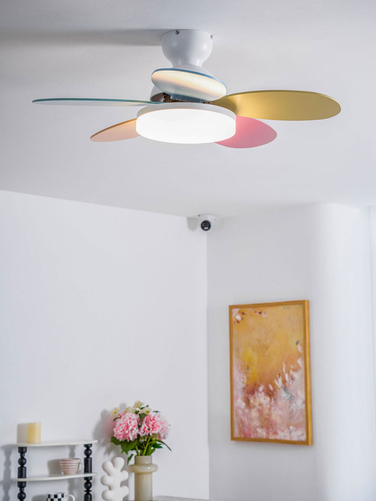 Petalux | Modern Ceiling Fan with LED Light and Remote | Quiet DC Motor for Living Rooms