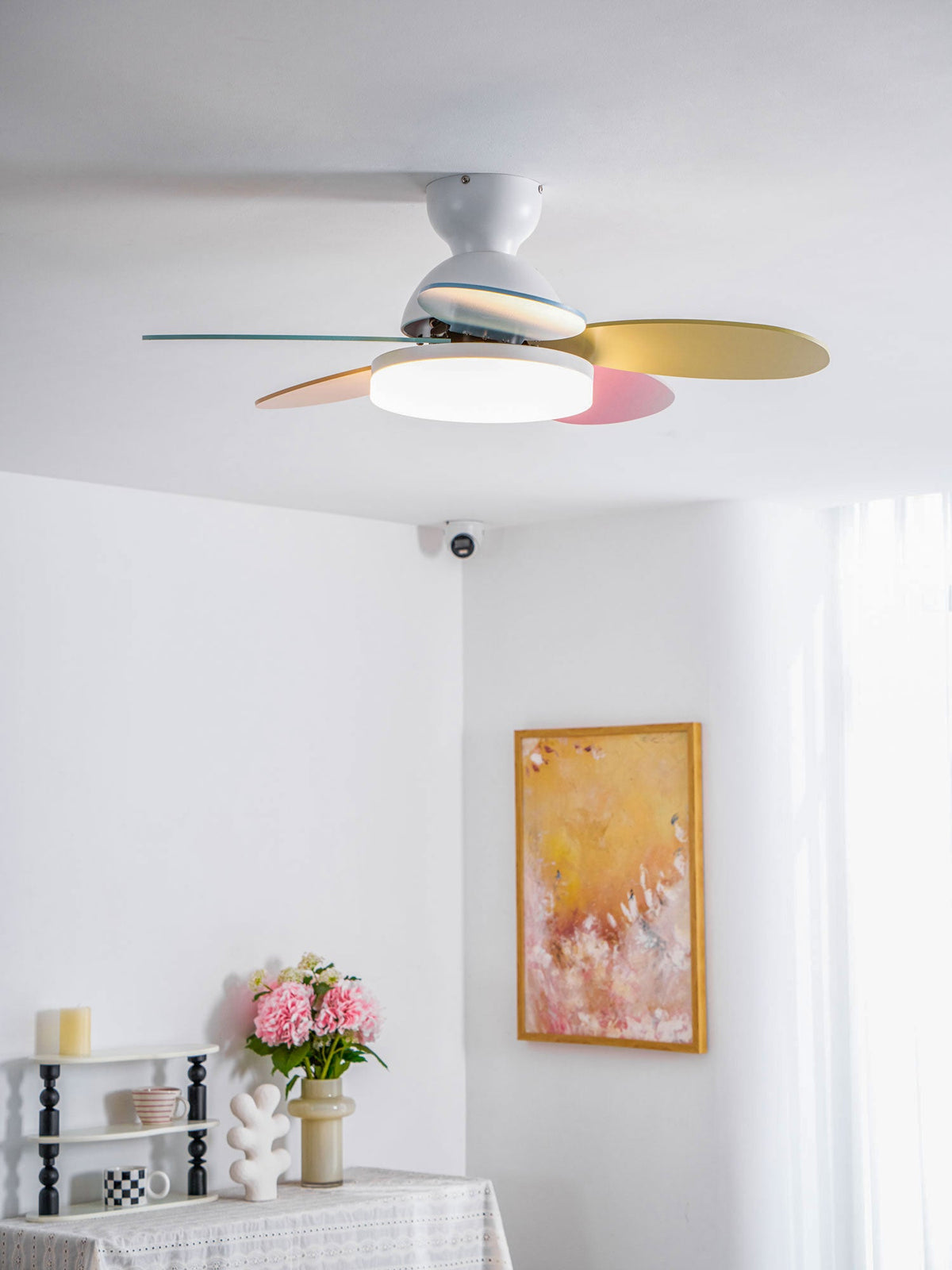 Petalux | Modern Ceiling Fan with LED Light and Remote | Quiet DC Motor for Living Rooms