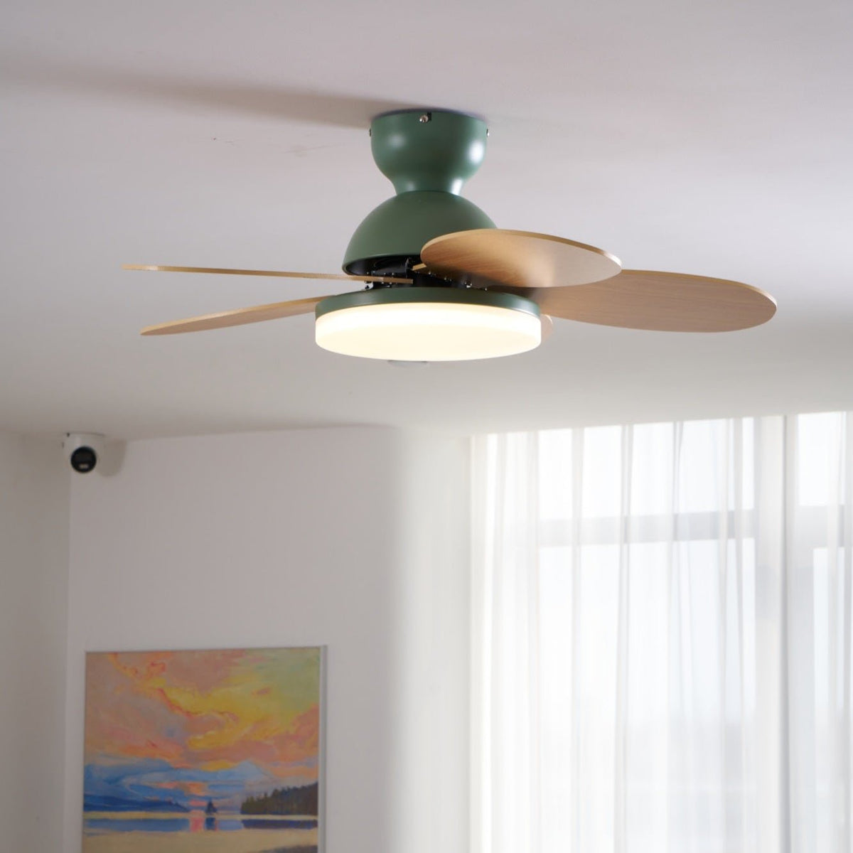 Petalux | Modern Ceiling Fan with LED Light and Remote | Quiet DC Motor for Living Rooms