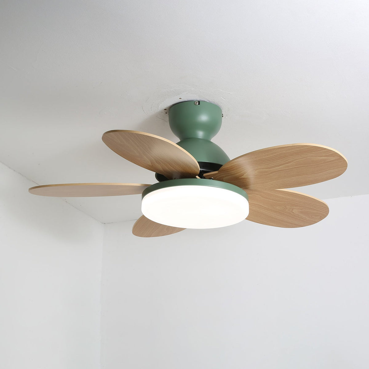 Petalux | Modern Ceiling Fan with LED Light and Remote | Quiet DC Motor for Living Rooms