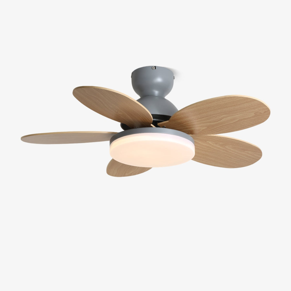 Petalux | Modern Ceiling Fan with LED Light and Remote | Quiet DC Motor for Living Rooms