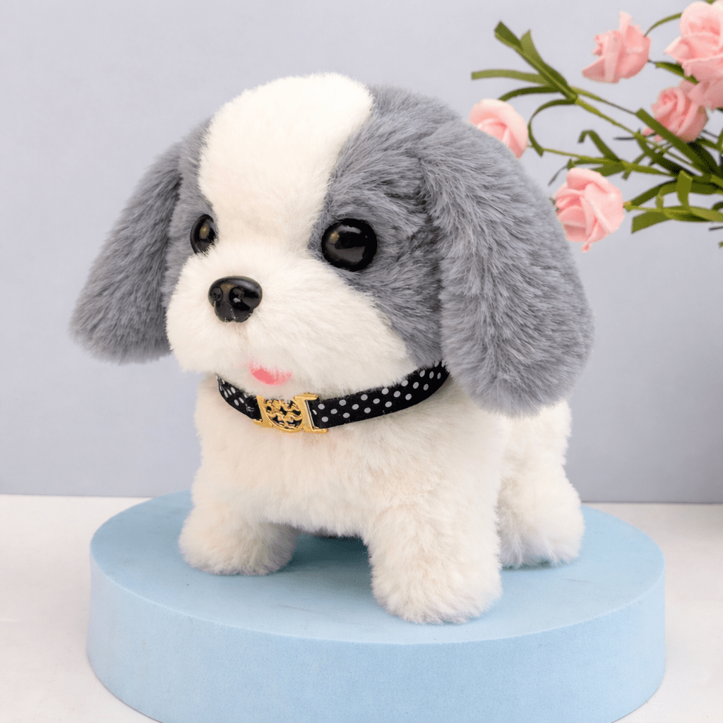 Interactive Plush Puppy Toy Walking Barking Electronic Dog for Kids