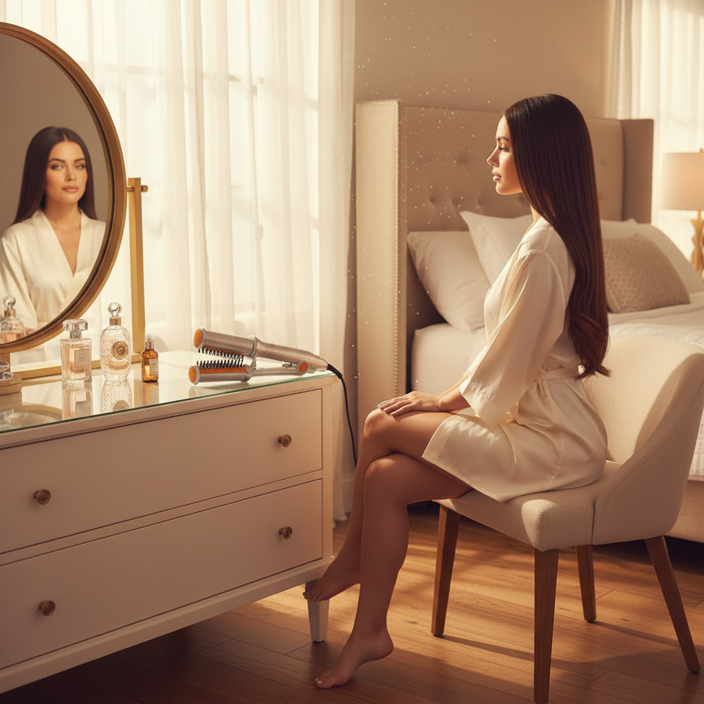 Rotating Hot Air Brush 2 in 1 Hair Dryer Brush and Styler
