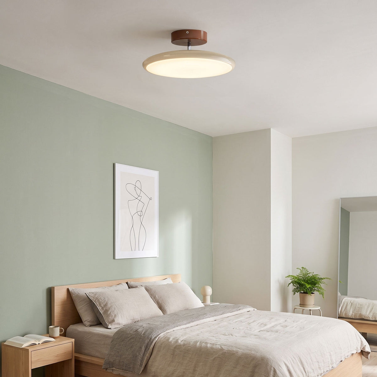 Auroradrift | Modern LED Ceiling Lamp with 270° Swivel Shade | Light for Sloped Ceilings