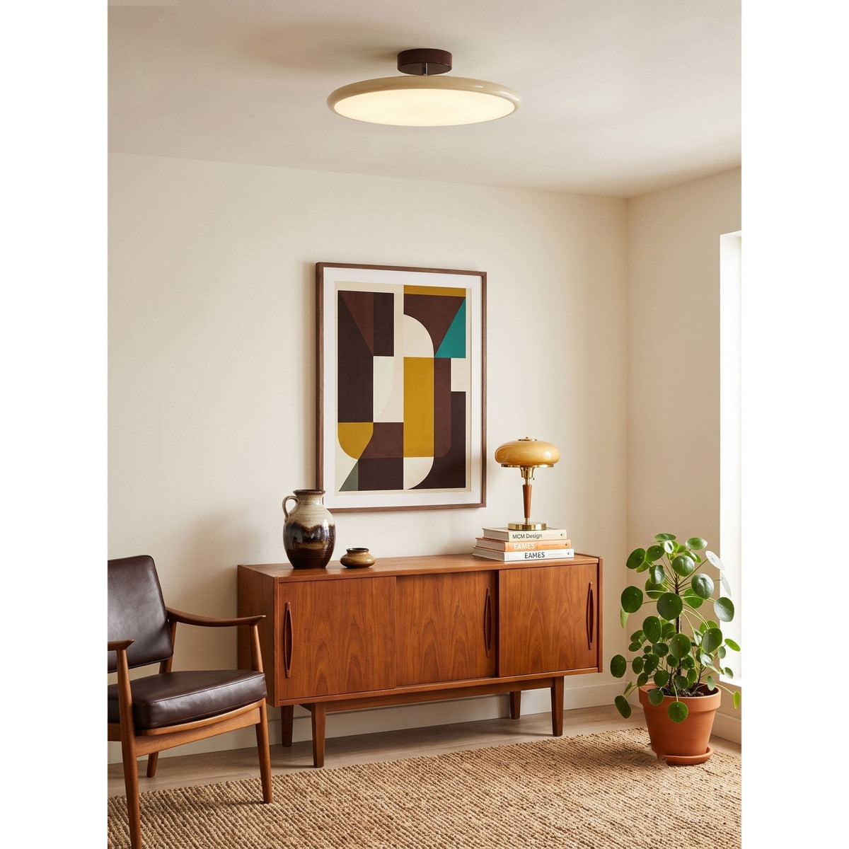 Auroradrift | Modern LED Ceiling Lamp with 270° Swivel Shade | Light for Sloped Ceilings