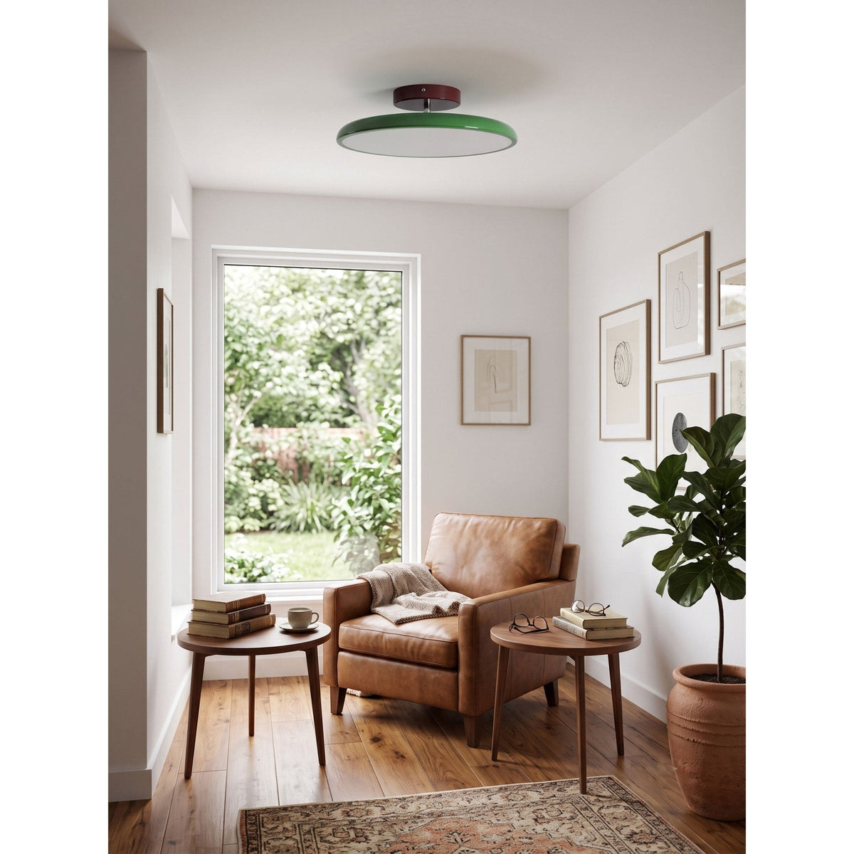 Auroradrift | Modern LED Ceiling Lamp with 270° Swivel Shade | Light for Sloped Ceilings