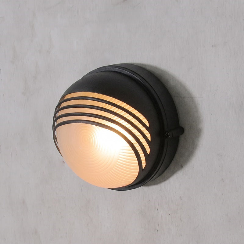 Aluminum Outdoor Bulkhead Wall Sconce with Sealed Glass | Weather-Resistant Light