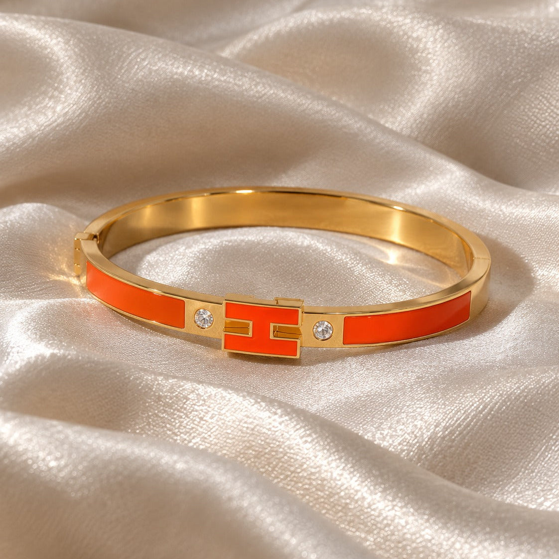 18K Gold-Plated H Bracelet | Elegant Minimalist Design for Everyday Wear and Special Occasions